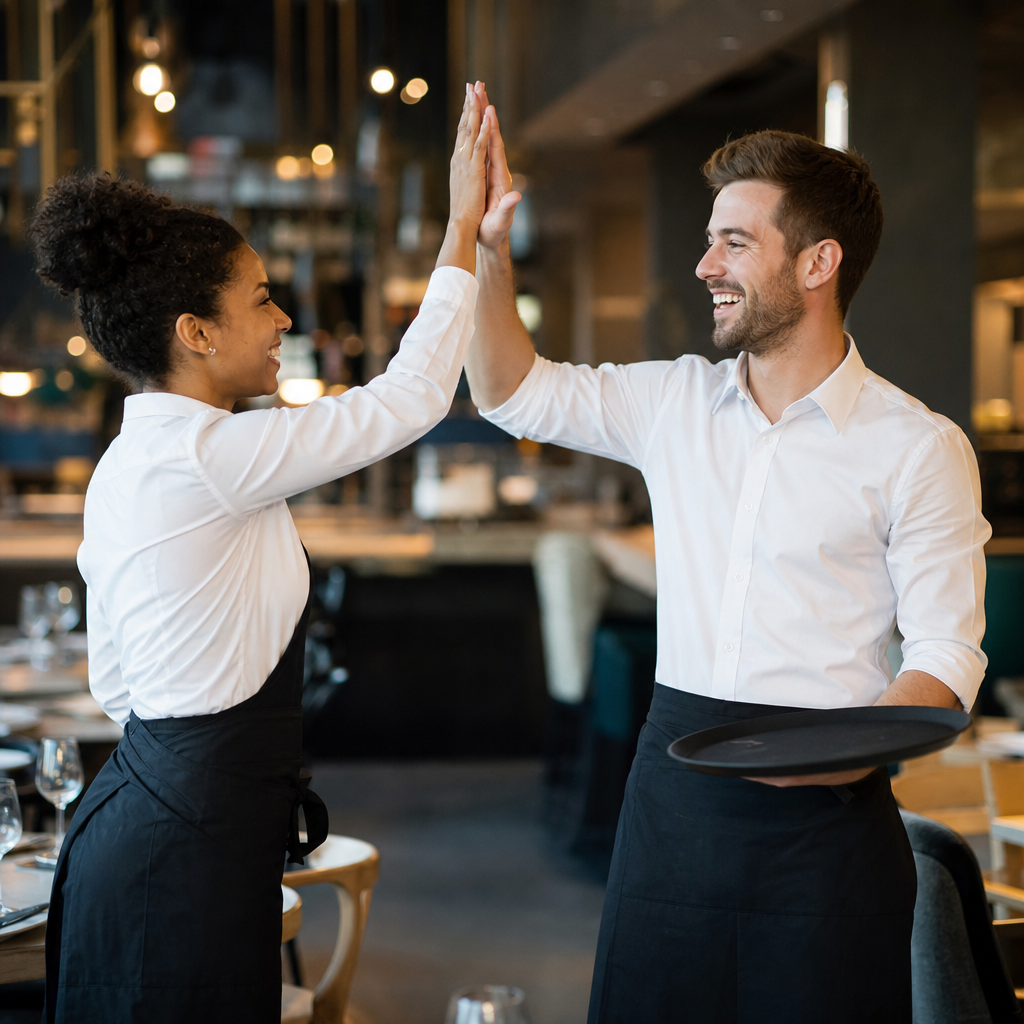 Serveur : Savoir cultiver la complicité avec un collègue qui sauve une soirée difficile